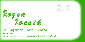 rozsa kocsik business card
